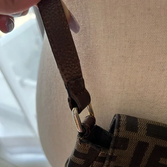 Fendi small zucca canvas artic crossbody brown fabric - Picture 4 of 12